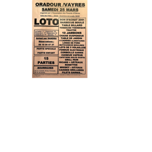 LOTO de l'ECOLE